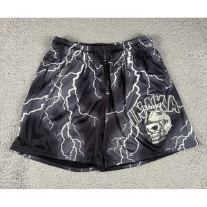 Inaka Power Lightning Mesh Shorts Size Medium Black Pockets Gym Weightlifting